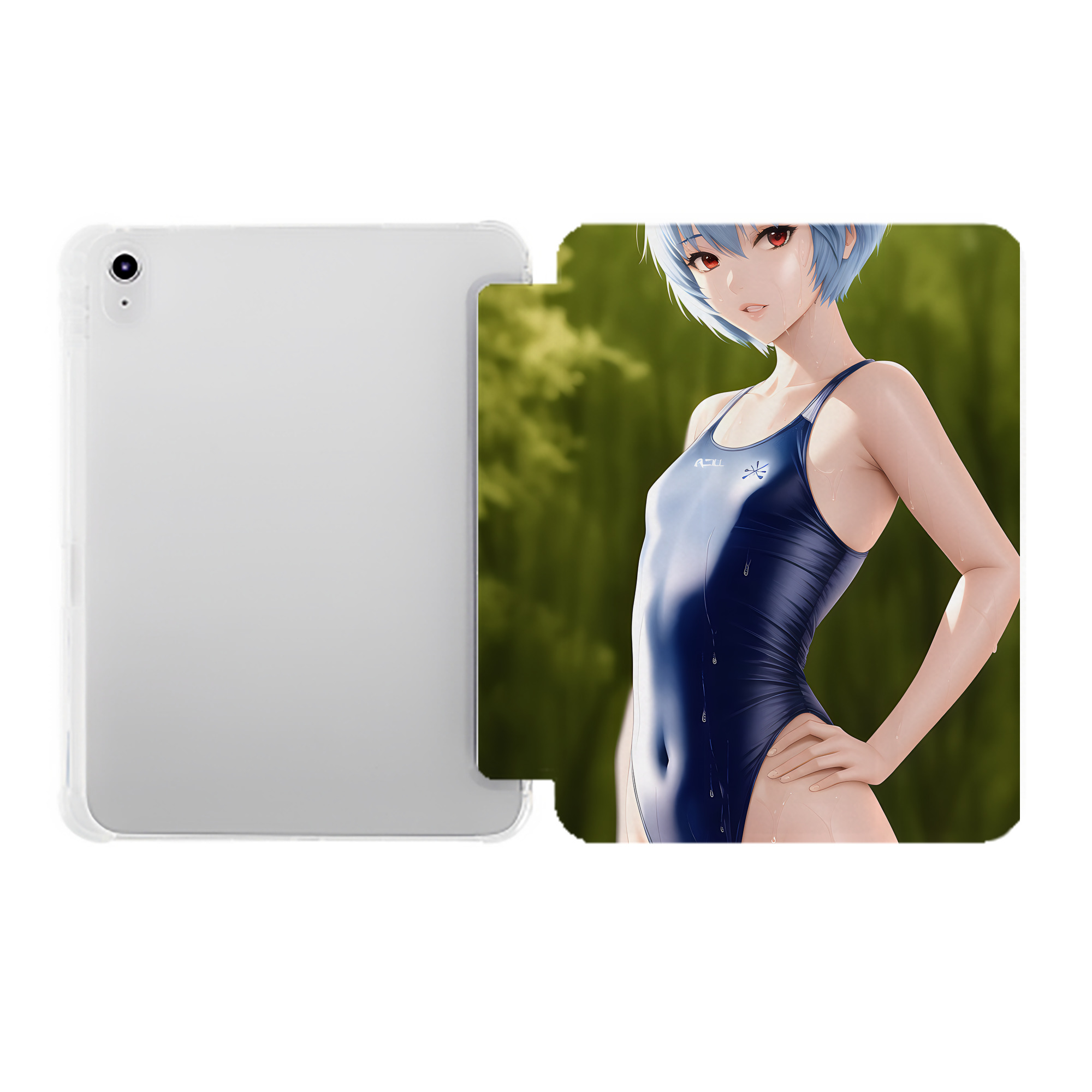 （画像用） EVA 新世紀エヴァンゲリオン IPad ケース ペン収納付き 三つ折りスタンド PUレザー×シリコン 対応機種9.5/10.5/10.9インチ